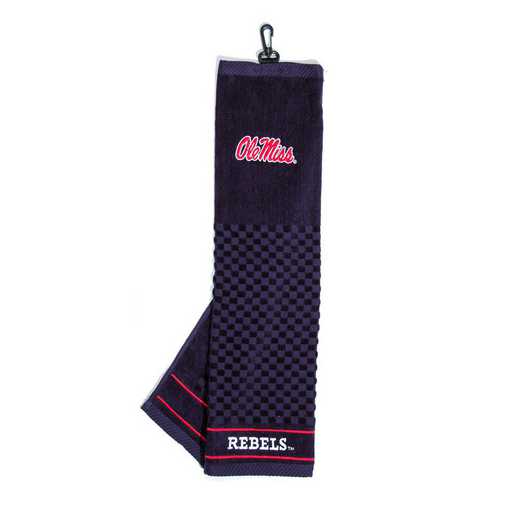24710: Embroidered Golf Towel Ole Miss Rebels